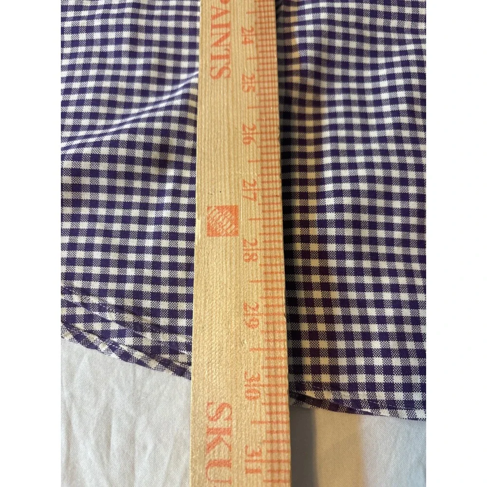 Polo Ralph Lauren Gingham Button Down Mens XL Purple White Preppy‎ Logo